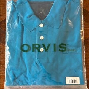 NEW Orvis Men's Blue Polo Shirt XL